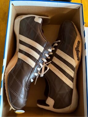 adidas Tuscany LEA Coffee Chalk Gum Leather Sneakers w/ Box Women’s 7.5